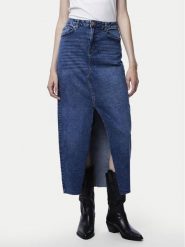 Pieces Spódnica jeansowa Jessie 17150234 Niebieski Regular Fit. Niebieskie spódnice damskie Pieces, s, bez wzorów, z bawełny. Za 129.99 zł.