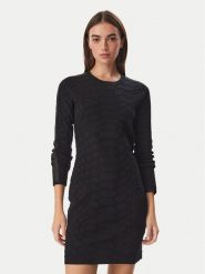 Liu Jo Sport Sukienka dzianinowa TF6184 MS49I Czarny Slim Fit. Czarne sukienki damskie Liu Jo Sport, m, bez wzorów, z dzianiny, sportowe, bez kołnierzyka, bez ramiączek, sportowe. Za 689.99 zł.