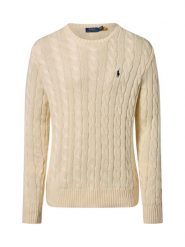 Polo Ralph Lauren Męski sweter z dzianiny Mężczyźni Bawełna biały jednolity, S. Białe swetry męskie Polo Ralph Lauren, m, bez wzorów, z bawełny, klasyczne, bez kołnierzyka, bez ramiączek. Za 839.95 zł.