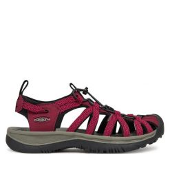 Sandały Keen. Czerwone sandały damskie Keen, bez wzorów, bez obcasa, bez zapięcia. Za 339.99 zł.