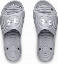 Under Armour KLAPKI MĘSKIE UA 3023758-100 LOCKER IV SL. Klapki męskie Under Armour, bez wzorów, bez zapięcia. Za 64.90 zł.