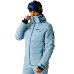 Męska Kurtka Narciarska Speed II. Niebieskie kurtki sportowe męskie Dare 2B, m, bez wzorów, z materiału, z kapturem, narciarskie. Za 391.99 zł.