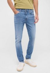 Męskie Spodnie Jeansowe MUSTANG Frisco Skinny Denim Blue 1016307 5000 583. Niebieskie jeansy męskie Mustang, z denimu. Za 199.99 zł.