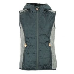 Damska kurtka bez rękawów z kapturem Peak Mountain Antilope. Zielone kurtki sportowe damskie Peak Mountain, bez wzorów, z materiału, bez ramiączek, z kapturem, trekkingowe. Za 219.35 zł.