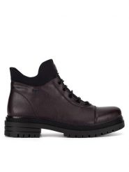 Rieker Trzewiki Y3163-35 Brązowy. Brązowe botki damskie Rieker, bez wzorów, z materiału, bez obcasa, na płaskiej podeszwie, bez zapięcia. Za 311.00 zł.