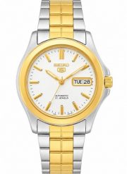 Zegarek Seiko Seiko 5 SNKK94K1 Zegarek męski biała tarcza 37 mm. Białe zegarki męskie Seiko, bez wzorów. Za 1,136.99 zł.