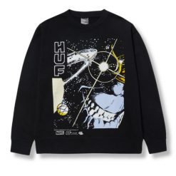 Bluza turystyczna męska HUF x Marvel Avengers. Czarne bluzy męskie HUF, m, bez wzorów, z bawełny, bez ramiączek, bez kaptura. Za 291.00 zł.