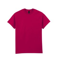 Ultra Bawełniana Koszulka Unisex Dla Dorosłych. Czerwone bluzki damskie GILDAN, xl, bez wzorów, z bawełny, sportowe, bez kołnierzyka, bez ramiączek. Za 46.99 zł.