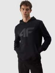 4F Bluza dresowa nierozpinana z kapturem męska - czarna S. Czarne bluzy męskie 4F, m, bez wzorów, z bawełny, sportowe, bez ramiączek, z kapturem. W wyprzedaży za 89.99 zł.