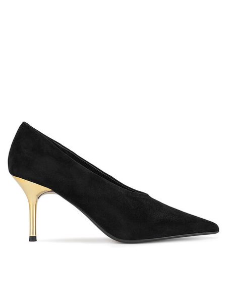 Gino Rossi Szpilki CLEO-1527-1-S Czarny. Czarne szpilki damskie Gino Rossi, bez wzorów, ze skóry, bez obcasa, na szpilce, bez zapięcia. Za 329.99 zł.