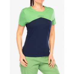 Koszulka wspinaczkowa damska La Sportiva Roof T-Shirt. Niebieskie koszulki sportowe damskie La Sportiva, bez wzorów, bez ramiączek. Za 209.99 zł.
