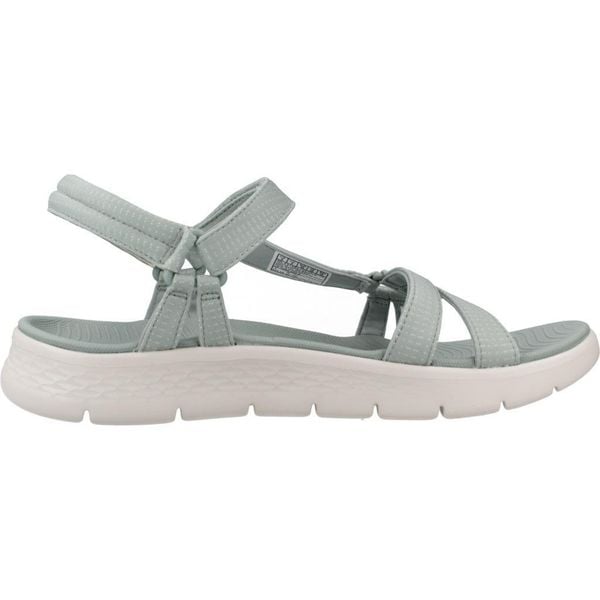 Sandały SKECHERS GO WALK FLEX SANDAL Niebieski. Niebieskie sandały damskie Skechers, bez wzorów, z tkaniny, bez obcasa, bez zapięcia. Za 222.99 zł.