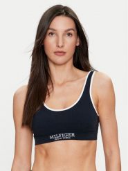 Tommy Hilfiger Biustonosz top UW0UW05217 Granatowy. Niebieskie topy damskie Tommy Hilfiger, xs, bez wzorów, z bawełny, bez kołnierzyka, bez ramiączek. Za 99.99 zł.