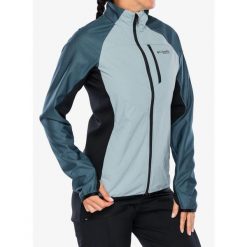 Kurtka hybrydowa damska Columbia Arctic Crest Hybrid Full Zip. Niebieskie kurtki sportowe damskie Columbia, xs, bez wzorów, bez ramiączek, bez kaptura, trekkingowe. Za 456.69 zł.