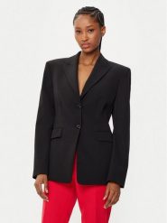HUGO Marynarka Asmalla-1 50533901 Czarny Slim Fit. Czarne marynarki i żakiety damskie Hugo, bez wzorów, z syntetyku, bez kołnierzyka, bez ramiączek. Za 589.99 zł.