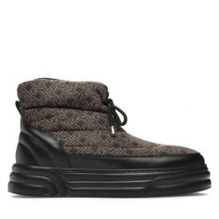 Botki Liu Jo. Brązowe botki damskie Liu Jo, bez wzorów, bez obcasa, na płaskiej podeszwie, bez zapięcia. Za 829.99 zł.