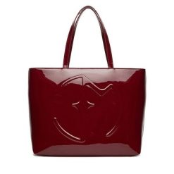 Torebka Eva Minge. Czerwone shopperki damskie Eva Minge, bez wzorów, bez dodatków. Za 239.99 zł.