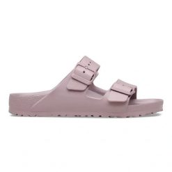 Birkenstock Arizona EVA Faded Purple Klapki damskie. Fioletowe klapki damskie Birkenstock, na lato, bez wzorów, eleganckie, bez obcasa, bez zapięcia. Za 219.99 zł.
