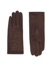 Nine West Rękawiczki CEO-NW-W6-001-AW26K Brązowy. Brązowe rękawiczki damskie Nine West, bez wzorów, z dzianiny. Za 39.99 zł.
