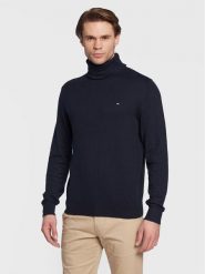 Tommy Hilfiger Golf Pima MW0MW28048 Granatowy Regular Fit. Niebieskie swetry męskie Tommy Hilfiger, l, bez wzorów, z bawełny, bez kołnierzyka, bez ramiączek. Za 559.99 zł.