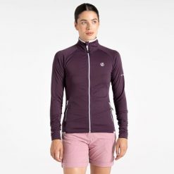 Bluza turystyczna damska Emerging Core Stretch. Fioletowe bluzy damskie Dare 2B, na zimę, l, bez wzorów, z materiału, sportowe, bez ramiączek, bez kaptura. W wyprzedaży za 181.40 zł.