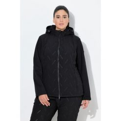 Damskie Kurtka softshellowa pikowana HYPRAR hydrofobowa kaptur. Czarne kurtki sportowe damskie Ulla Popken, plus size, bez wzorów, z materiału, bez ramiączek, bez kaptura, trekkingowe. Za 429.99 zł.
