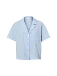 Marie Lund Damska koszulka do piżamy Kobiety niebieski|biały w paski, M. Białe piżamy damskie Marie Lund, bez wzorów, z bawełny, bez ramiączek. Za 199.95 zł.