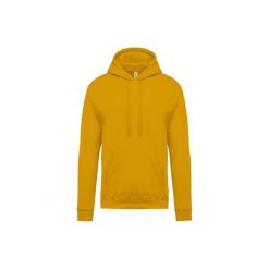 Bluza z kapturem Kariban. Żółte bluzy męskie KARIBAN, m, bez wzorów, casualowe, bez ramiączek, z kapturem. Za 174.00 zł.