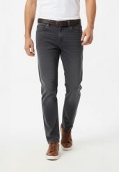 Grafitowe jeanys, Regular, D-JERRY 61. Szare spodnie materiałowe męskie Volcano, bez wzorów, z jeansu. Za 189.99 zł.