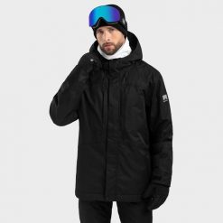 Kurtka snowboardowa męska W4 Vostock. Czarne kurtki sportowe męskie SIROKO, na zimę, l, bez wzorów, bez kaptura, narciarskie. W wyprzedaży za 367.95 zł.
