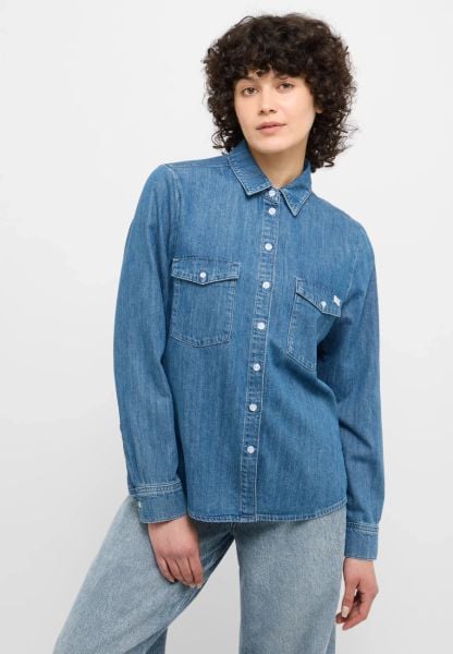 Damska Koszula Mustang Style Sedana Basic Shirt Denim Blue 1015590 5000 540. Niebieskie koszule damskie Mustang, l, bez wzorów, z denimu, bez kołnierzyka, bez ramiączek. Za 149.99 zł.