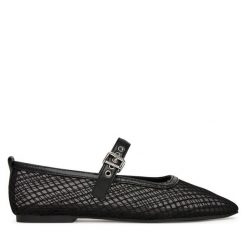 Baleriny Tommy Jeans. Czarne balerinki damskie Tommy Jeans, bez wzorów, z jeansu, bez obcasa, bez zapięcia. Za 299.99 zł.