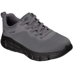 Buty sportowe męskie Skechers Bobs B Flex arch Comfort Edge. Szare buty sportowe męskie Skechers, bez wzorów, bez zapięcia, na fitness i siłownię. Za 390.00 zł.