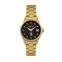 Zegarek U.S. Polo Assn. Żółte zegarki damskie U.S. Polo Assn., złote. Za 489.99 zł.