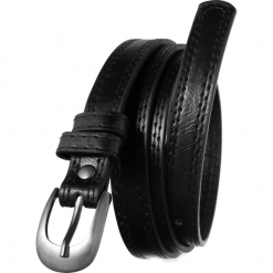 Pasek damski czarny Cavaldi SBB-CV-1 BLACK. Czarne paski damskie 4U Cavaldi, bez wzorów, ze skóry. Za 9.00 zł.