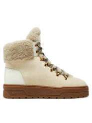 Pollini Botki SA21254H0LTOA10A Écru. Botki damskie Pollini, bez wzorów, z nubiku, bez obcasa, na płaskiej podeszwie, bez zapięcia. Za 1,829.00 zł.