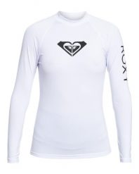 Koszulka do pływania damska ROXY Whole Hearted. Białe stroje kąpielowe damskie Roxy, s, bez wzorów, z elastanu. Za 89.99 zł.