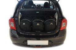 Torby Do Bagażnika Nissan Micra 2010-2017 3Szt Kjust. Czarne torby podróżne damskie KJUST, bez wzorów, z kauczuku. Za 711.00 zł.