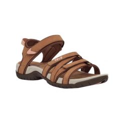 Sandały damskie Teva Tirra Leather. Brązowe sandały damskie Teva, bez wzorów, bez obcasa, bez zapięcia. Za 315.00 zł.