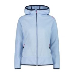 Damska kurtka z kapturem CMP. Niebieskie kurtki sportowe damskie CMP, bez wzorów, bez ramiączek, z kapturem, trekkingowe. Za 304.00 zł.