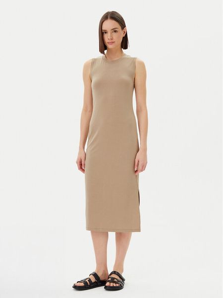 Marc O'Polo Sukienka codzienna 503 3087 59031 Beżowy Slim Fit. Brązowe sukienki damskie Marc O'Polo, na co dzień, xs, bez wzorów, z bawełny, bez kołnierzyka, bez ramiączek, proste. Za 219.99 zł.