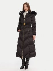 Marciano Guess Płaszcz zimowy 5BGL39 7374A Czarny Regular Fit. Czarne płaszcze damskie Marciano Guess, na zimę, z aplikacjami, z syntetyku, bez kołnierzyka, bez kaptura. Za 1,409.00 zł.