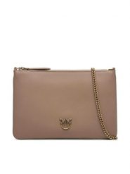 PINKO Torebka Flat Classic AI 23-24 PCPL 100455 A0F1 Beżowy. Brązowe torebki do ręki damskie Pinko, bez wzorów, ze skóry, bez dodatków. Za 719.99 zł.