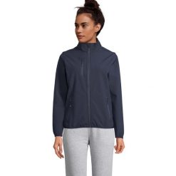 Damska Kurtka Soft Shell Falcon Zapinana Na Zamek Błyskawiczny. Niebieskie kurtki sportowe damskie SOL'S, s, bez wzorów, bez ramiączek, bez kaptura, trekkingowe. Za 260.99 zł.