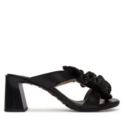 Klapki Hispanitas. Czarne klapki damskie Hispanitas, bez wzorów, bez obcasa, bez zapięcia. Za 609.99 zł.