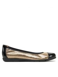Caprice Baleriny 9-22152-42 Złoty. Żółte balerinki damskie Caprice, bez wzorów, ze skóry, bez obcasa, bez zapięcia. Za 155.99 zł.