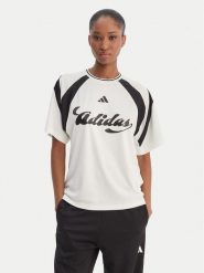 Adidas T-Shirt House Of Tiro KB6126 Biały Regular Fit. Białe t-shirty damskie Adidas, m, bez wzorów, z syntetyku, bez kołnierzyka, bez ramiączek. Za 179.99 zł.