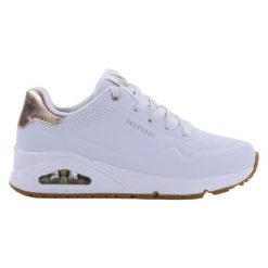 Buty na co dzień damskie SKECHERS UNO sneakersy. Białe obuwie sportowe damskie Skechers, bez wzorów, bez zapięcia, trekkingowe, Skechers Sport. Za 303.00 zł.