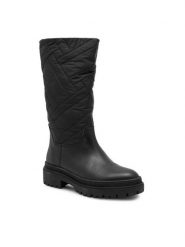 Lasocki Kozaki WI16-14097-07 Czarny. Czarne kozaki damskie Lasocki, bez wzorów, z materiału, bez obcasa, na płaskiej podeszwie, bez zapięcia. Za 299.99 zł.