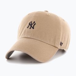 Czapka z daszkiem 47 Brand MLB New York Yankees Base Runner CLEAN UP. Czerwone czapki damskie 47 Brand, na wiosnę, bez wzorów. Za 89.99 zł.